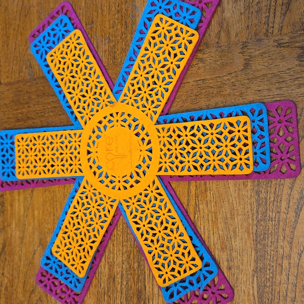 Vibrant Multicolor Felt Coaster Set - CORE KITCHEN